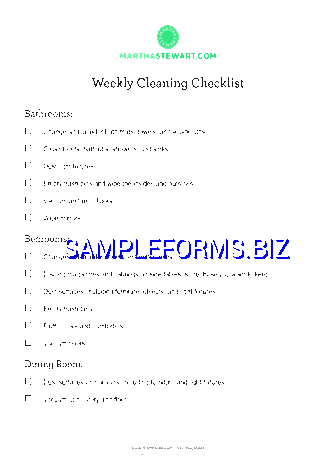 House Cleaning Checklist 3 pdf free